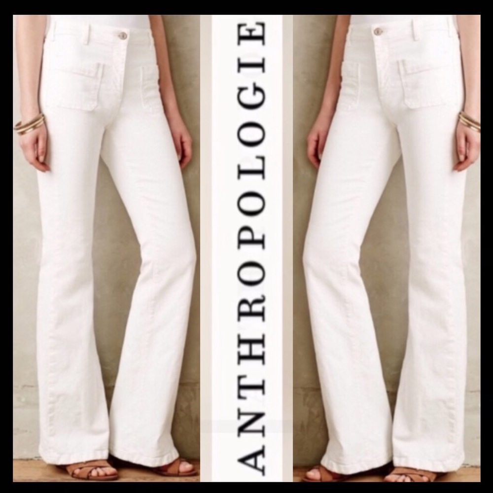 Anthro Pilcro High Rise Superscript Flare Jean